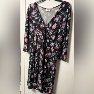 Leota Black Floral Dress